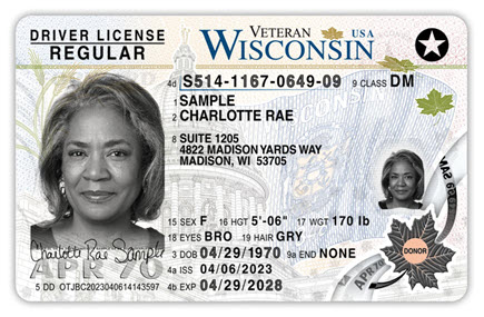 Official sample Wisconsin driver license